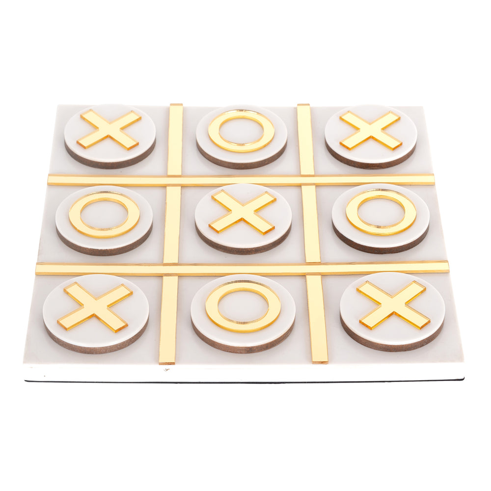 Joc decorativ Maylie, alb, Tic-Tac-Toe
