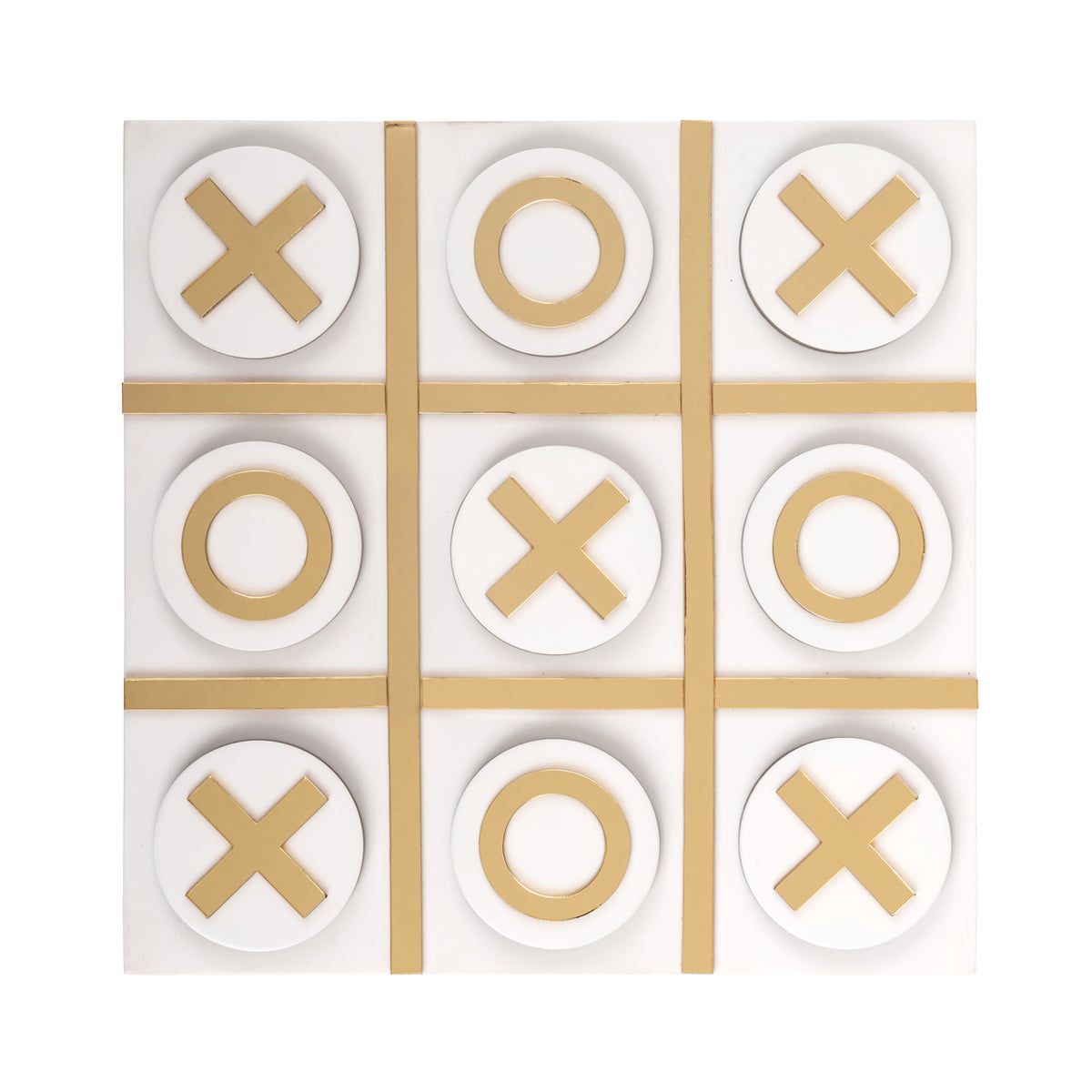 Joc decorativ Maylie, alb, Tic-Tac-Toe