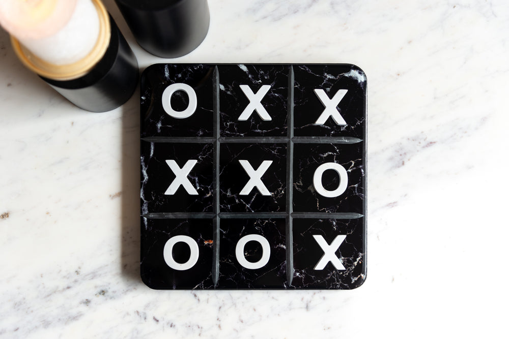 Joc decorativ Trixi, negru/alb, Tic-Tac-Toe – ambient