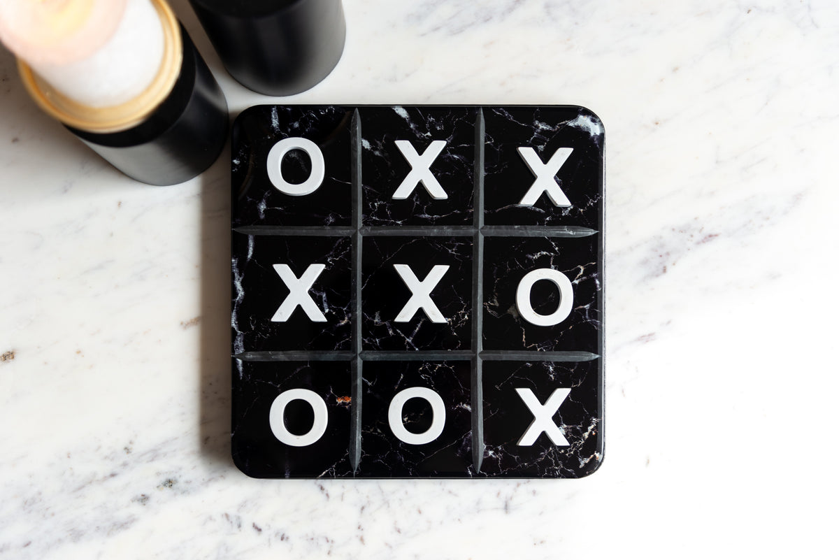Joc decorativ Trixi, negru/alb, Tic-Tac-Toe – ambient
