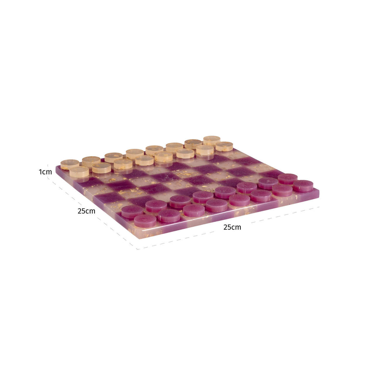 Joc decorativ Violet, mov, set de dame – desen tehnic cu dimensiuni