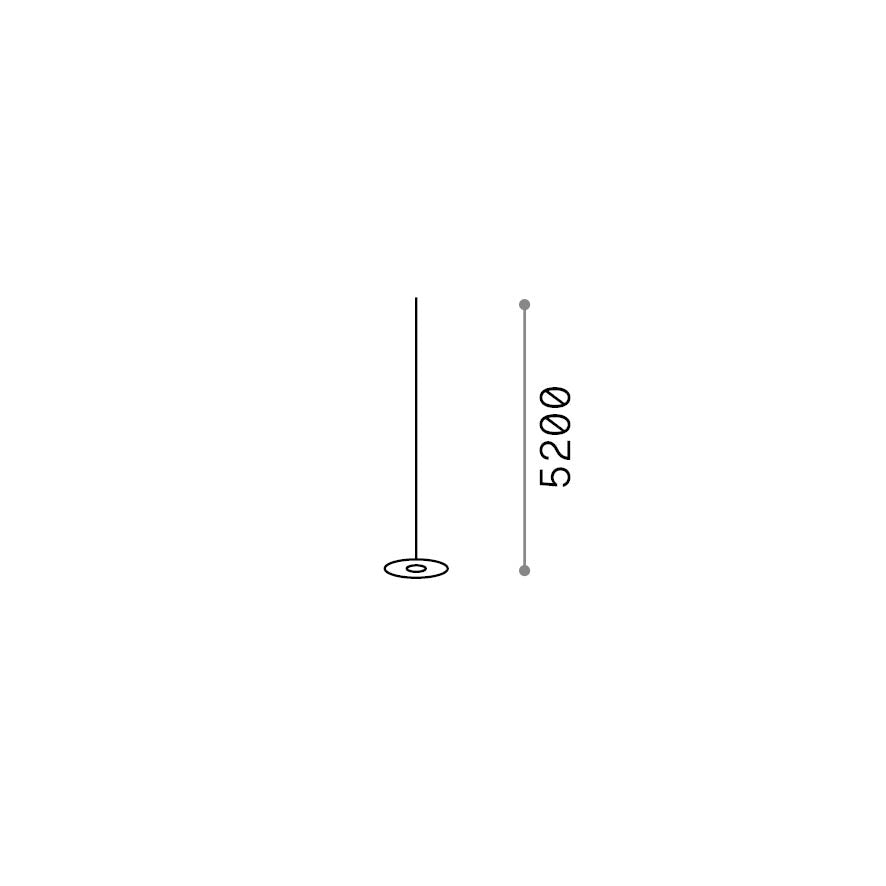 Kit de suspensie Mapa LED mare 5M – desen tehnic cu dimensiuni