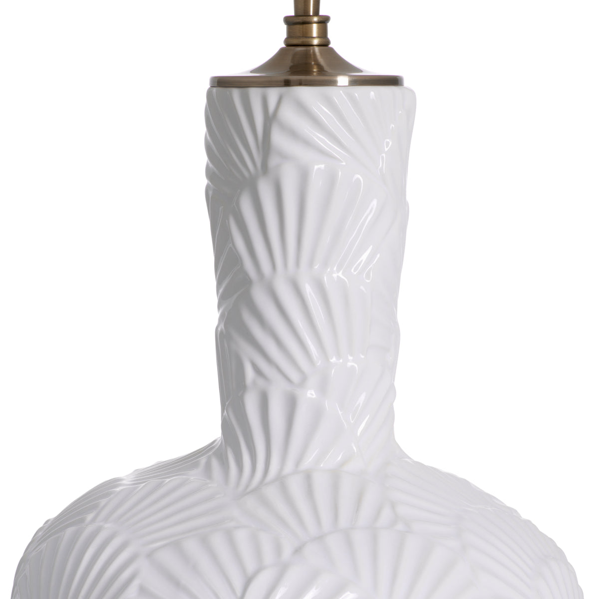 Lampă de masă Andorra, ceramică alb-crem, cu abajur