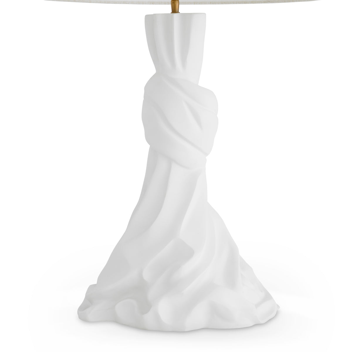 Lampă de masă Banyan, finisaj alb, cu abajur