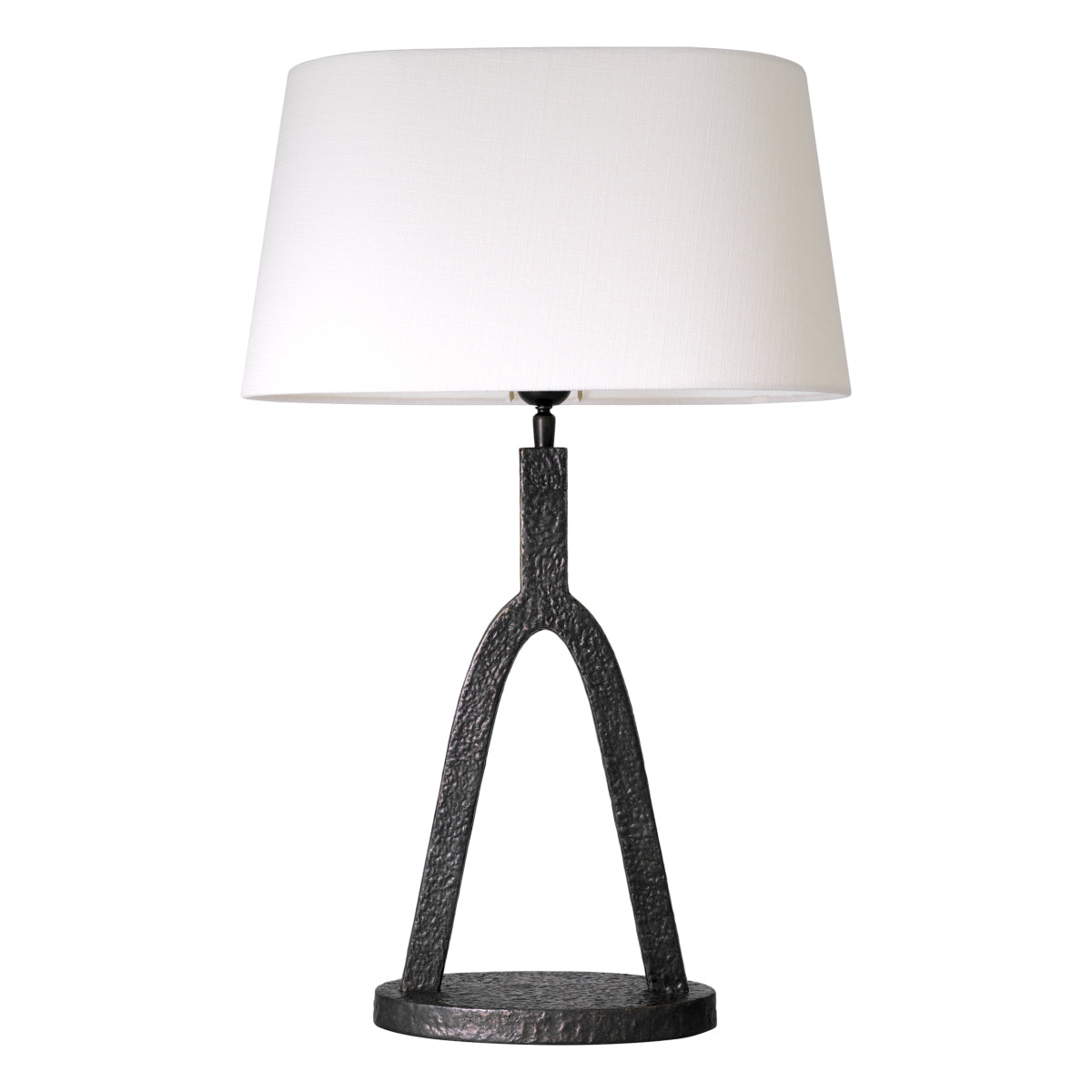 Lampă de masă Coosa, finisaj bronz, cu abajur