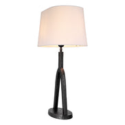 Lampă de masă Coosa, finisaj bronz, cu abajur