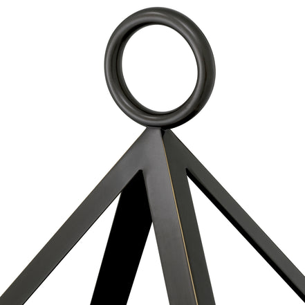 Lampă de masă de exterior Riserva S, finisaj bronz cu reflexe, sticlă albă