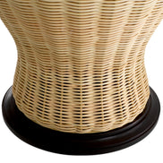Lampă de masă Dupoint, ratan natural, cu abajur