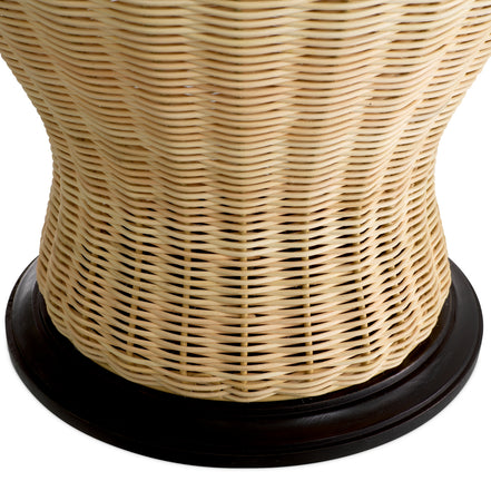 Lampă de masă Dupoint, ratan natural, cu abajur