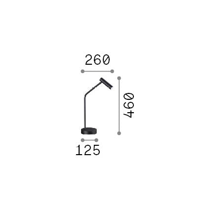 Lampă de masă Easy TL, alamă – desen tehnic cu dimensiuni