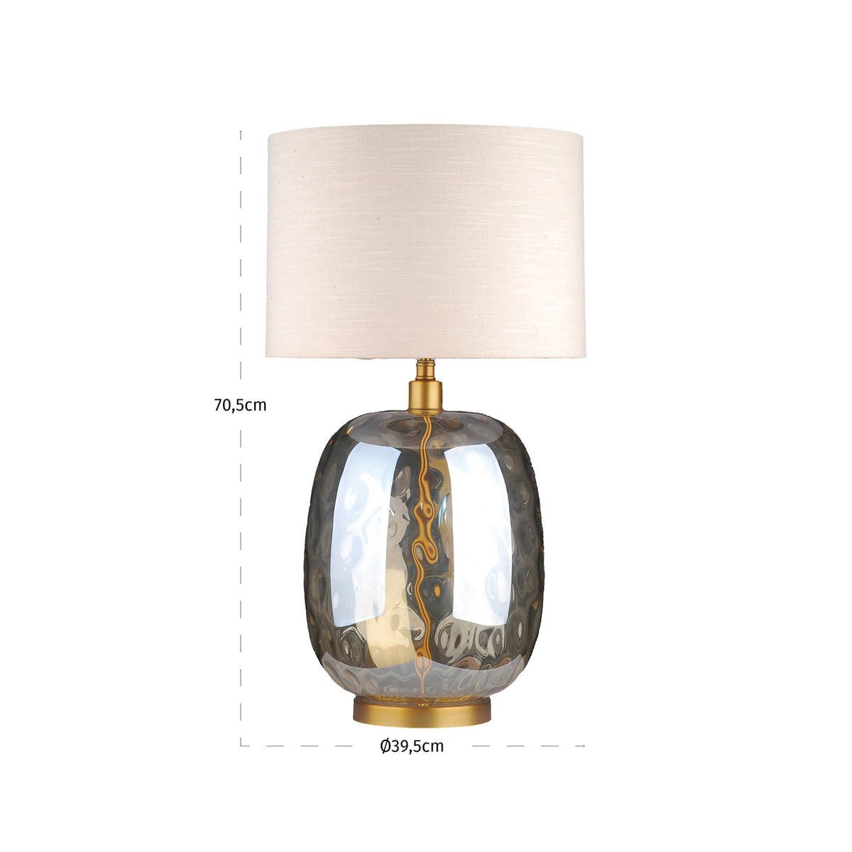 Lampă de masă Ember, chihlimbar – desen tehnic cu dimensiuni