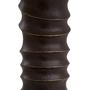 Lampă de masă Gilardon, finisaj bronz cu reflexe, cu abajur