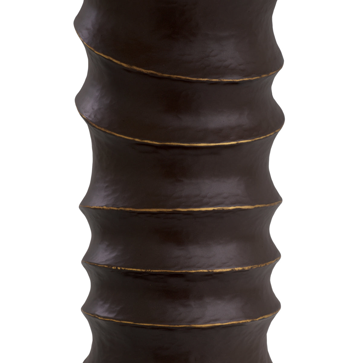 Lampă de masă Gilardon, finisaj bronz cu reflexe, cu abajur