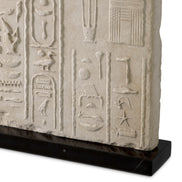 Lampă de masă Hathor, finisaj gresie, cu abajur