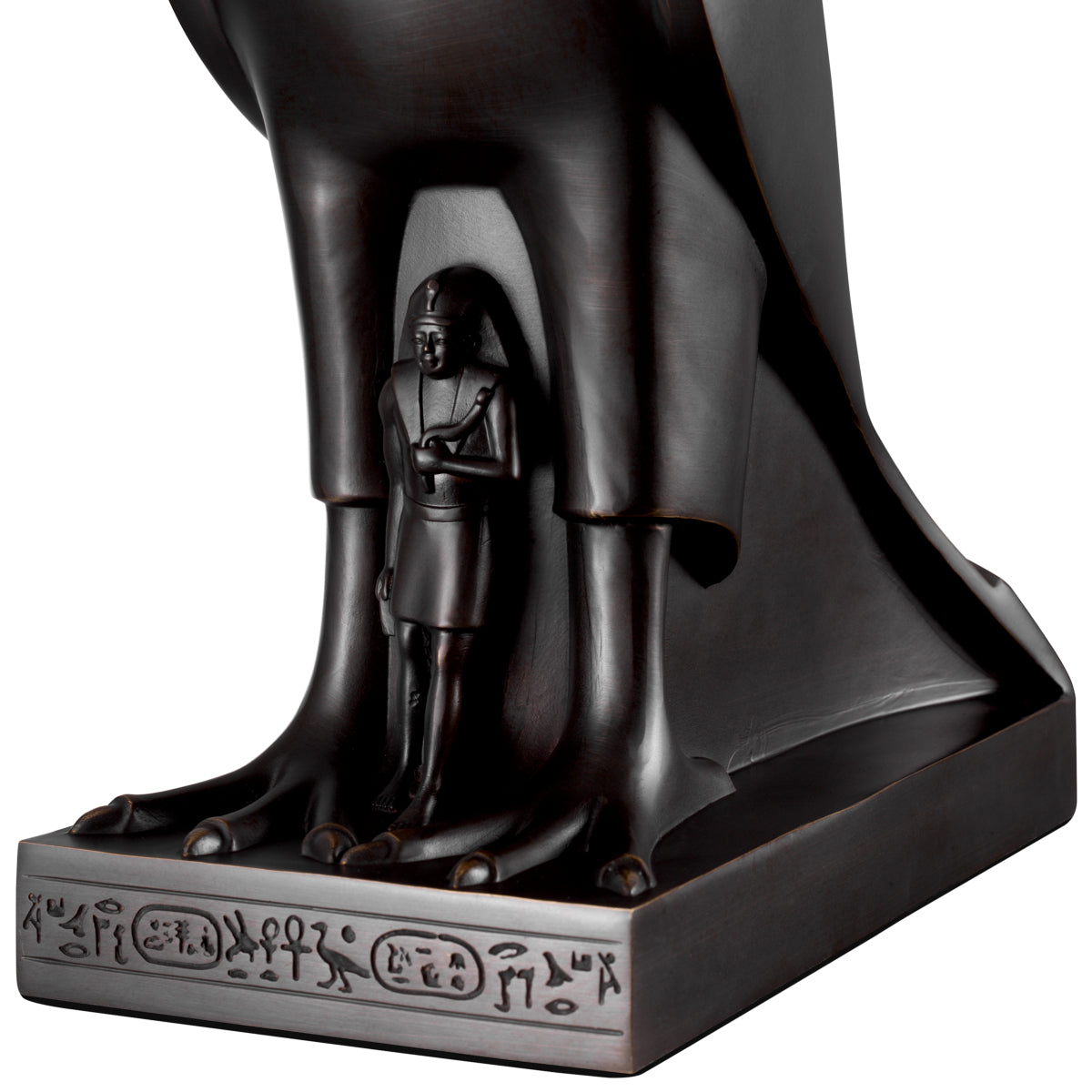 Lampă de masă Horus, finisaj bronz cu reflexe, cu abajur