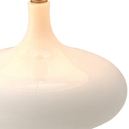 Lampă de masă Jones, ceramică albă craclată, cu abajur