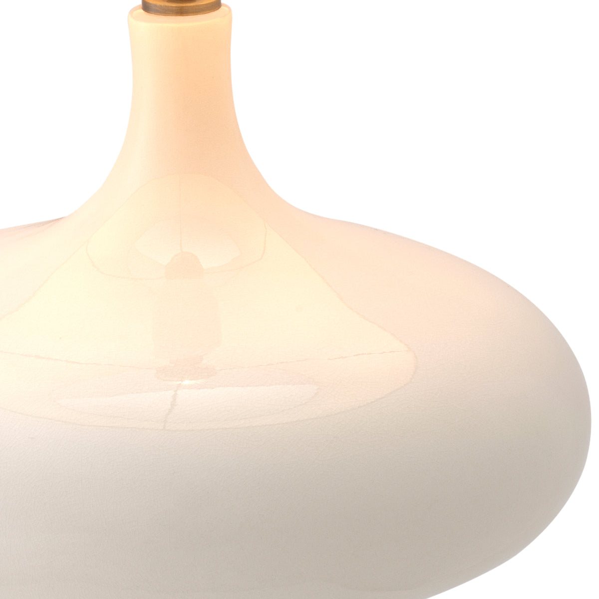 Lampă de masă Jones, ceramică albă craclată, cu abajur
