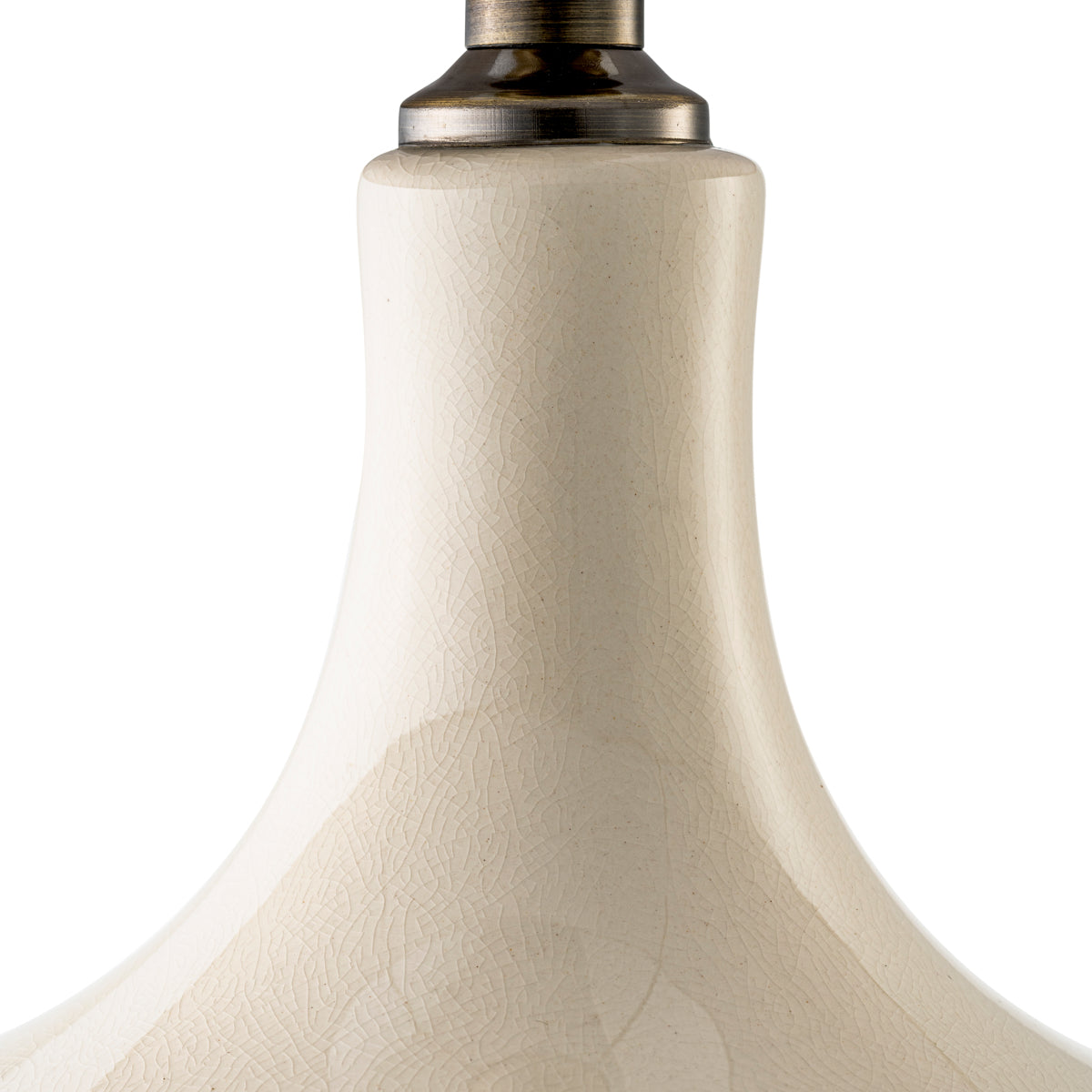 Lampă de masă Jones, ceramică albă craclată, cu abajur