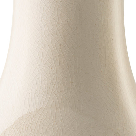 Lampă de masă Jones, ceramică albă craclată, cu abajur
