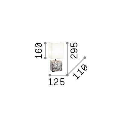 Lampă de masă Kali'-1 TL1 – desen tehnic cu dimensiuni