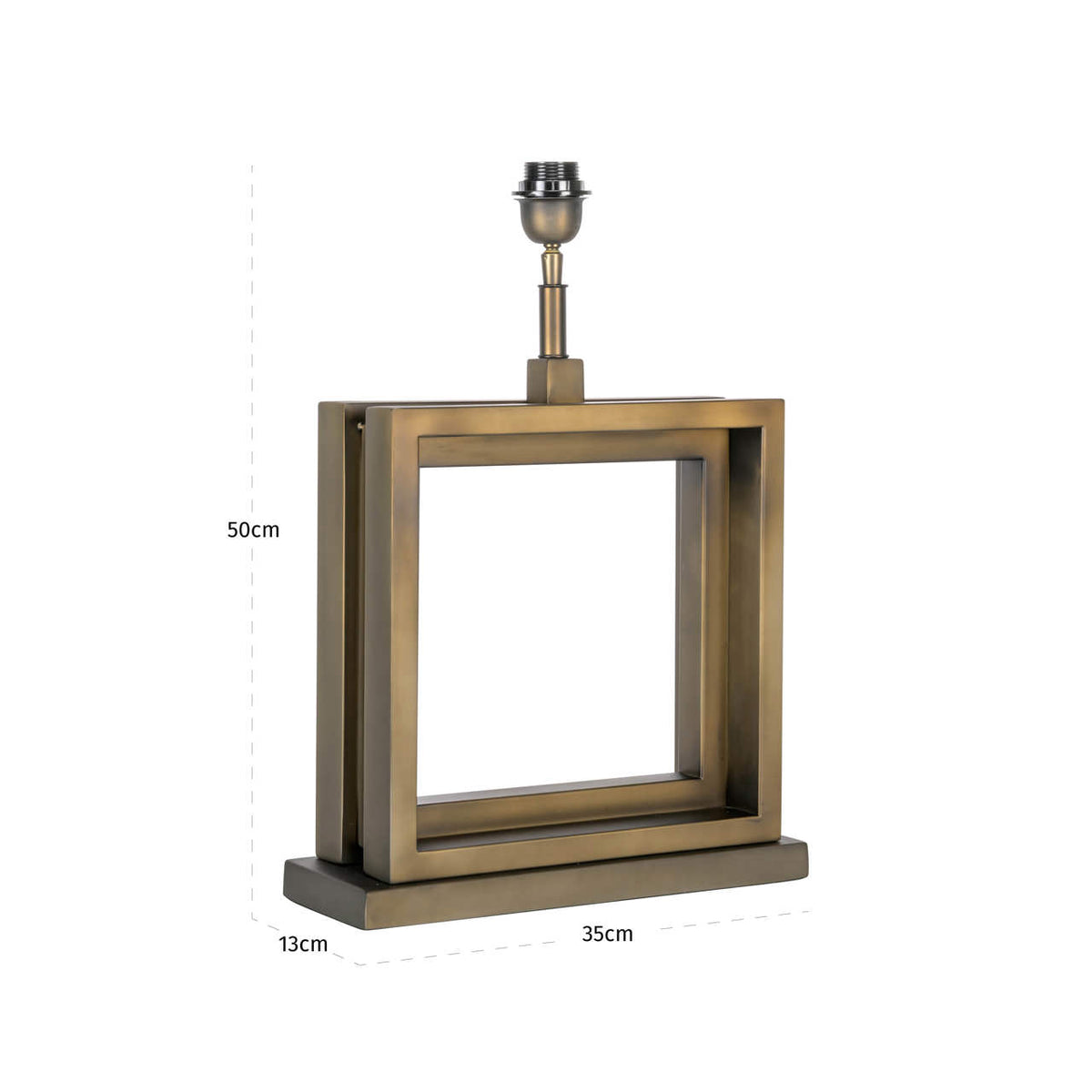 Lampă de masă Kars, bronz – desen tehnic cu dimensiuni