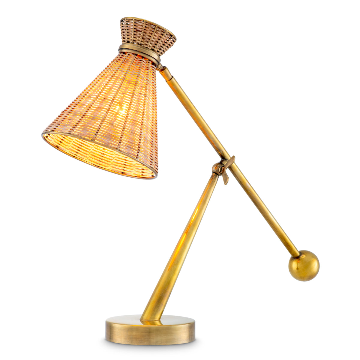 Lampă de masă Kon Tiki, ratan