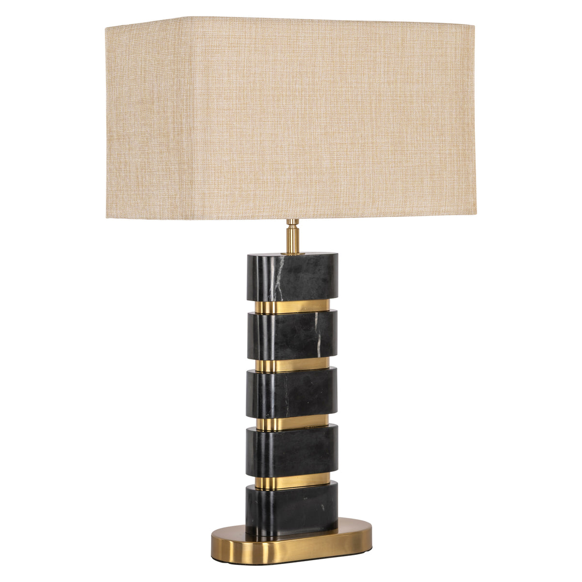 Lampă de masă Levina, negru/auriu