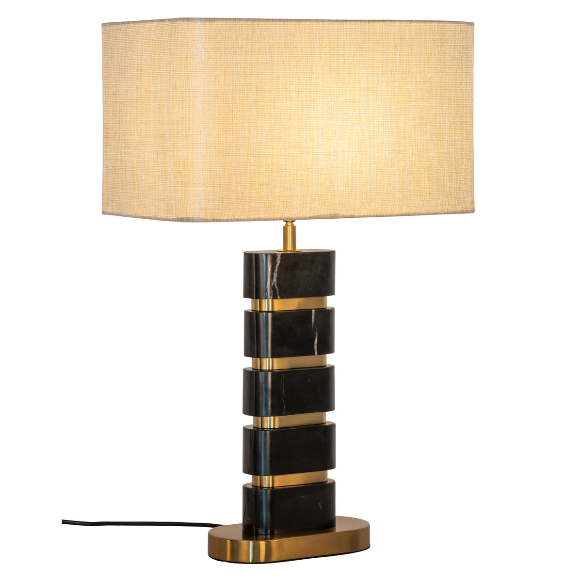 Lampă de masă Levina, negru/auriu