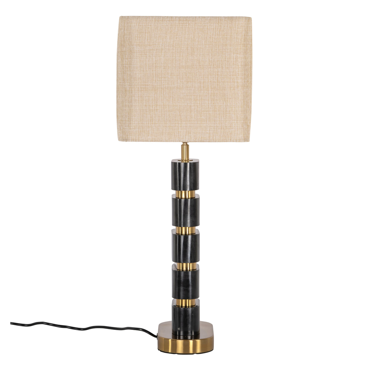 Lampă de masă Levina, negru/auriu