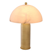 Lampă de masă Lorenza, finisaj alamă antichizată, alabastru