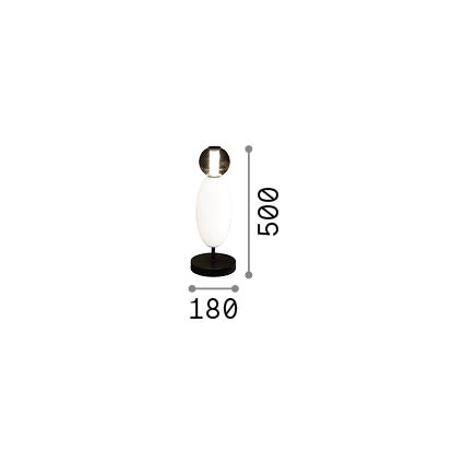 Lampă de masă Lumiere TL – desen tehnic cu dimensiuni