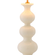 Lampă de masă Mabel, ceramică albă crăpată, cu abajur