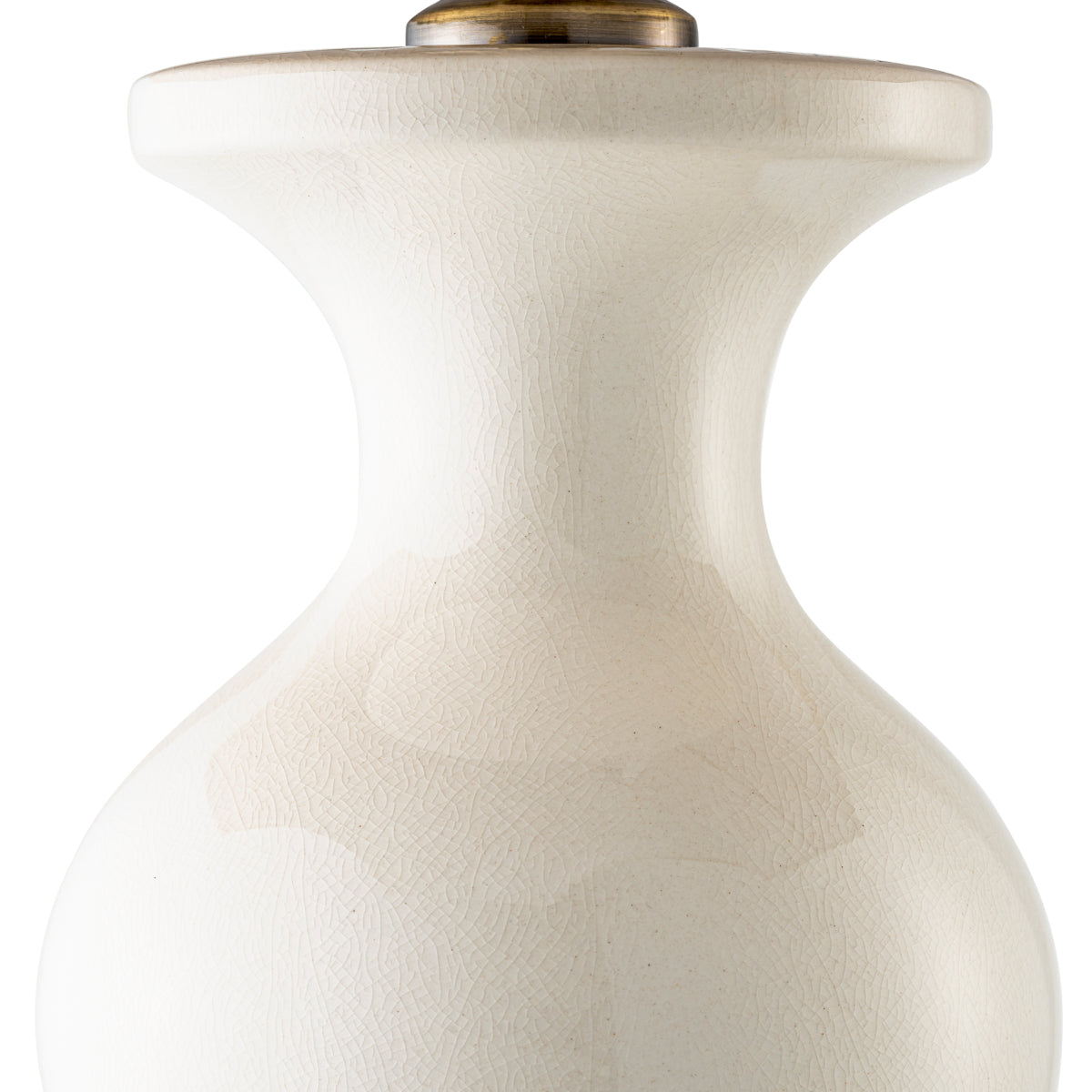 Lampă de masă Mabel, ceramică albă crăpată, cu abajur