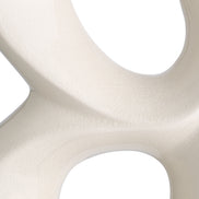 Lampă de masă Macias, ceramică albă crăpată, cu abajur