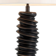 Lampă de masă Miro, finisaj bronz cu reflexe, cu abajur