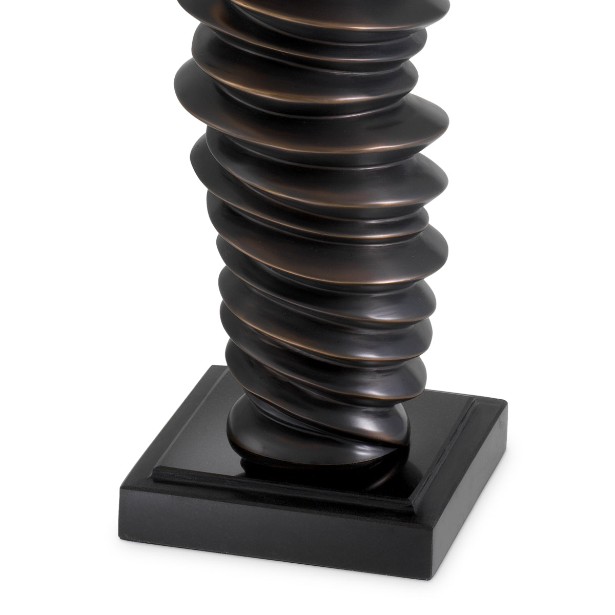 Lampă de masă Miro, finisaj bronz cu reflexe, cu abajur
