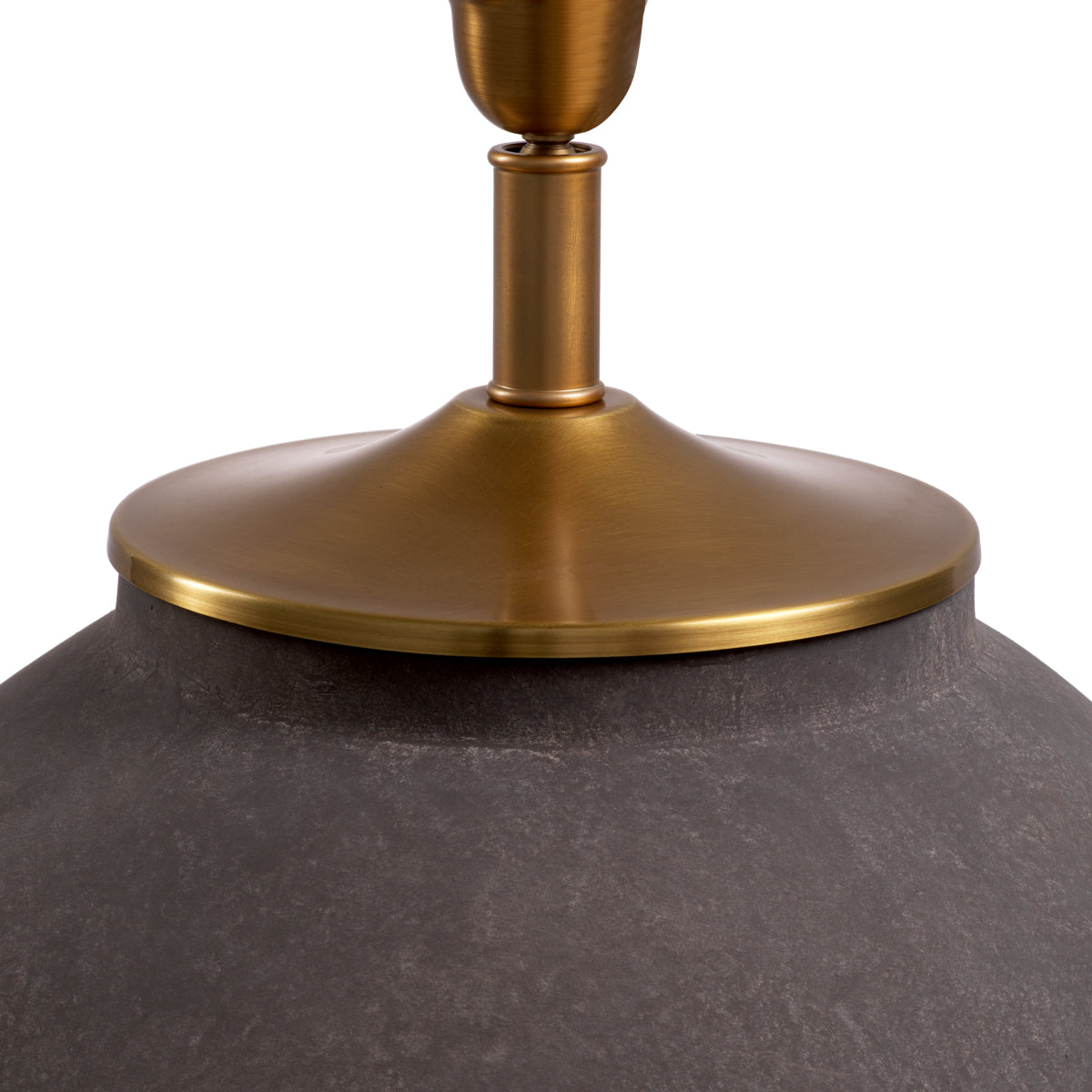 Lampă de masă Moon Jar, finisaj taupe, cu abajur