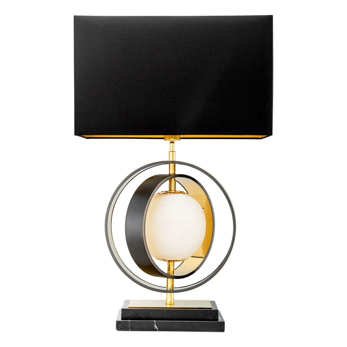 Lampă de masă Pearl, alabastru, cu abajur