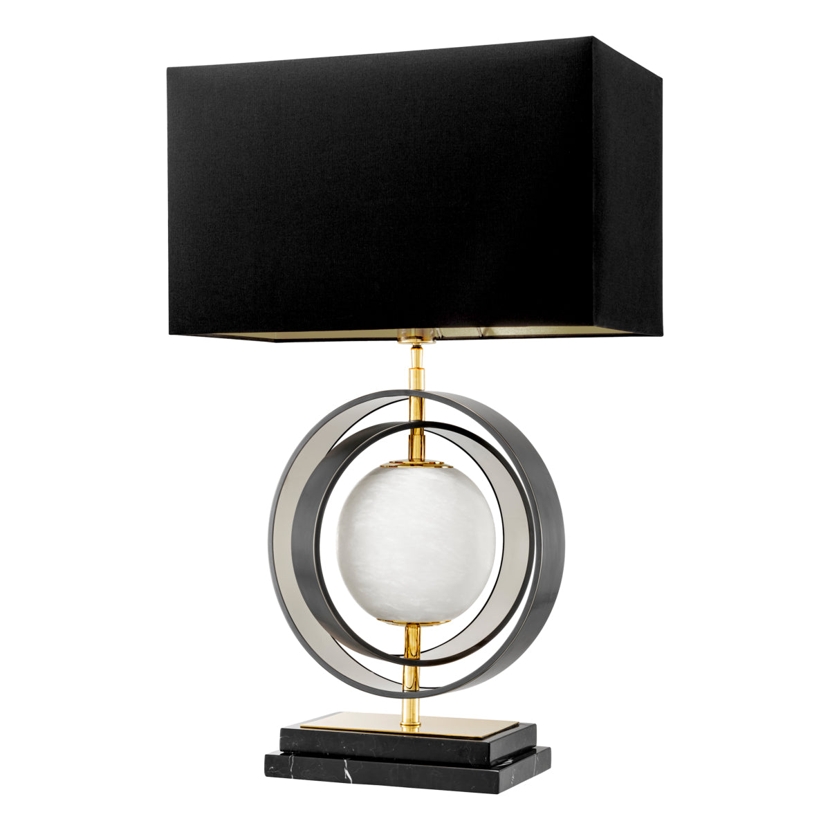 Lampă de masă Pearl, alabastru, cu abajur