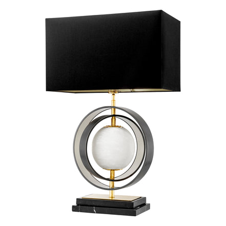 Lampă de masă Pearl, alabastru, cu abajur