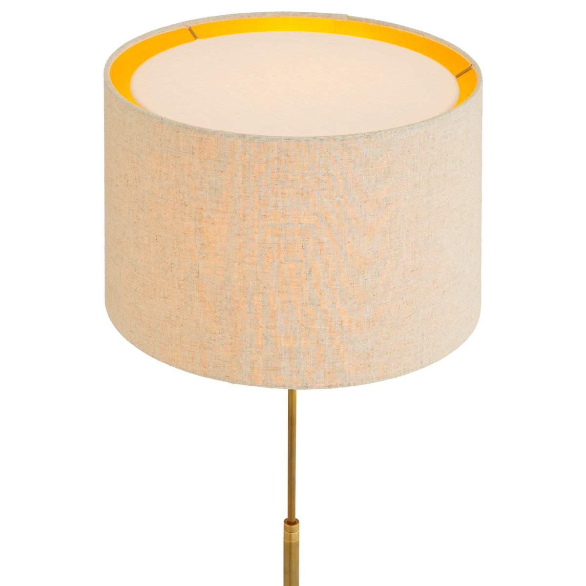 Lampă de masă Rialta, travertin, finisaj alamă vintage, cu abajur