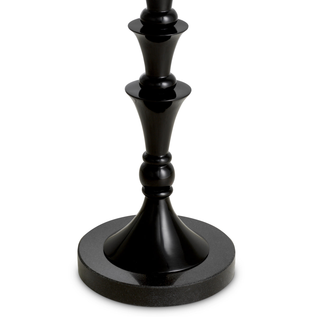 Lampă de podea Arabella, finisaj negru pian, cu abajur