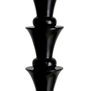 Lampă de podea Arabella, finisaj negru pian, cu abajur