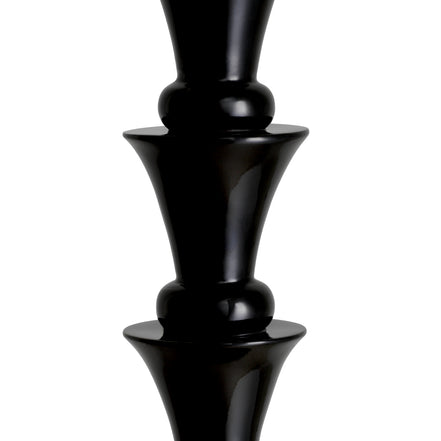 Lampă de podea Arabella, finisaj negru pian, cu abajur