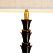 Lampă de podea Arabella, finisaj negru pian, cu abajur