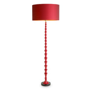 Lampă de podea Arabella, finisaj roșu bordeaux, cu abajur