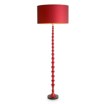 Lampă de podea Arabella, finisaj roșu bordeaux, cu abajur