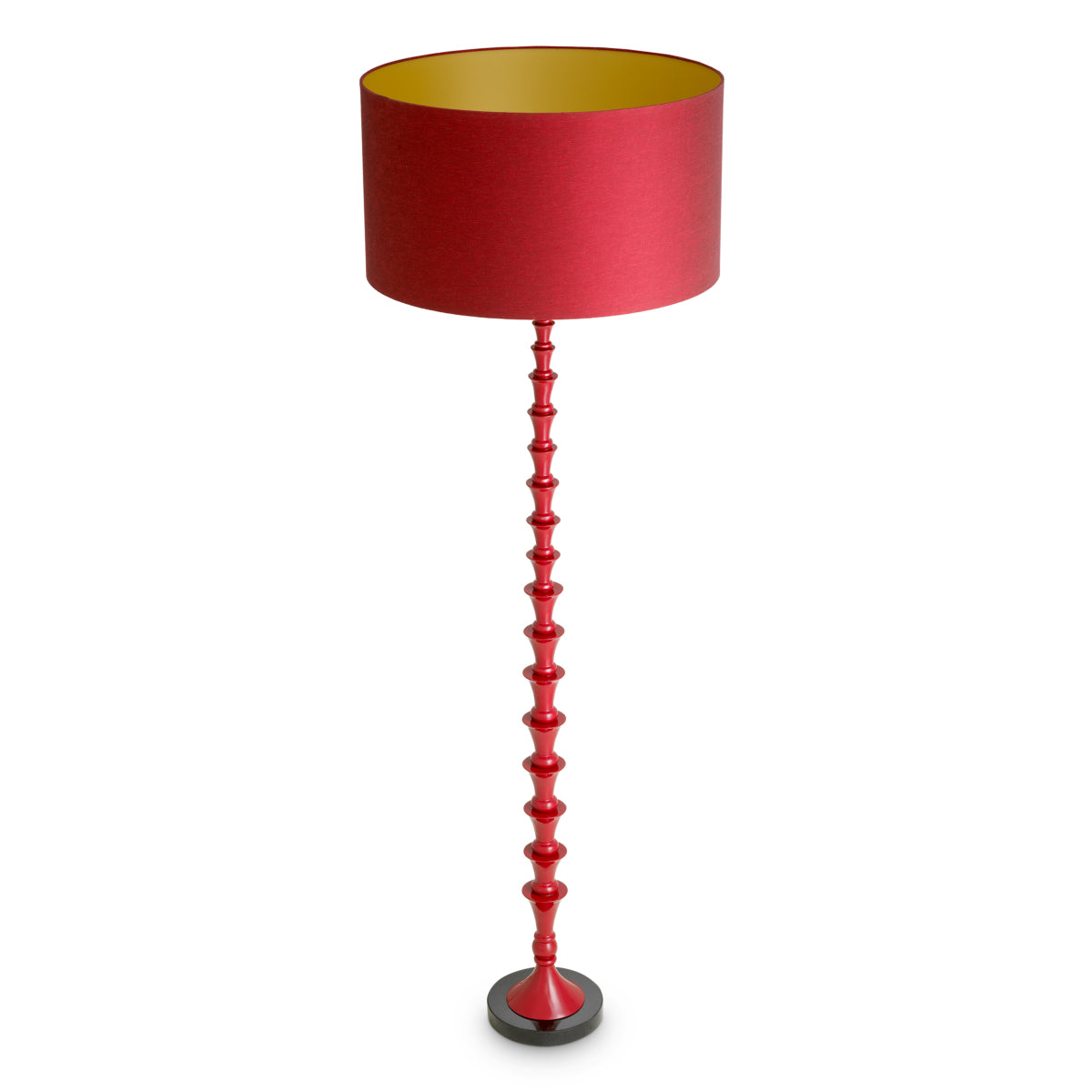Lampă de podea Arabella, finisaj roșu bordeaux, cu abajur
