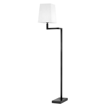 Lampă de podea Cambell, finisaj bronz, cu abajur