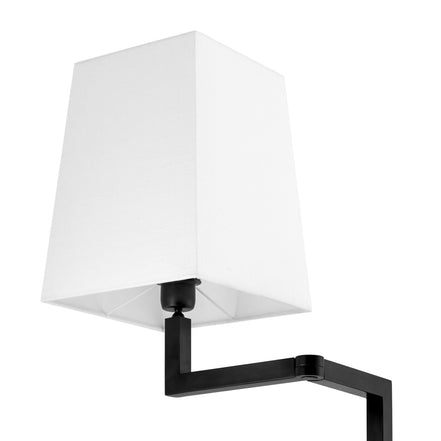 Lampă de podea Cambell, finisaj bronz, cu abajur